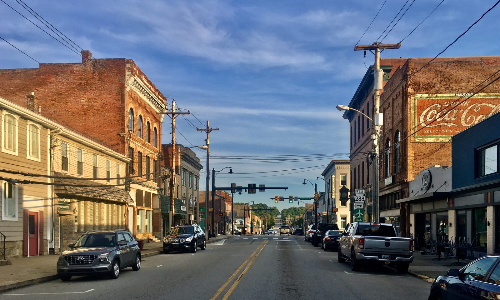 Main Street in downtown Zelienople, one of Cranberry Township's neighboring boroughs.